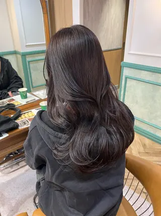 ロング レイヤーカット/ 縮毛矯正/羽田航のヘアスタイル