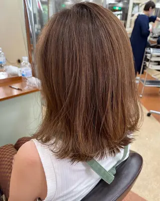 ミディアム カラー 【ニュアンスカラー・ 髪質改善】スズキカナのヘアスタイル