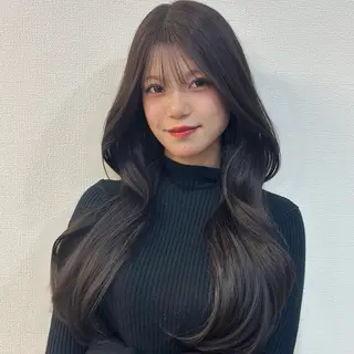 ロング ブリーチなしカラー/ 髪質改善　　佐藤 豪のヘアスタイル