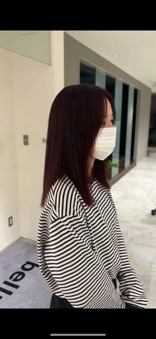 セミロング カラー bellus所属・田名部 愛乙のヘアスタイル