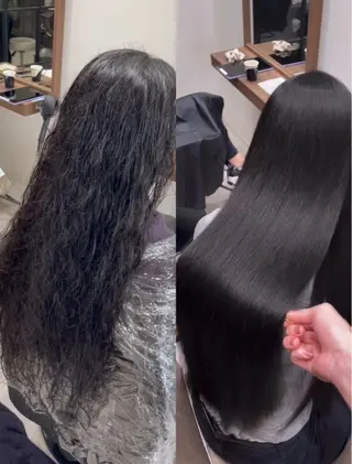 ロング 朝5分でキマる艶髪 ／ヤマダのヘアスタイル