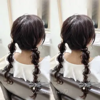 ロング ヘアアレンジ 菅村 緋莉🎀ガーリーヘアのヘアスタイル