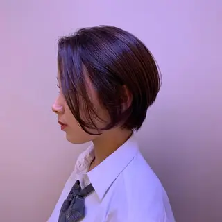 ショート カラー 似合わせカットカラー ♡佐藤捺美のヘアスタイル