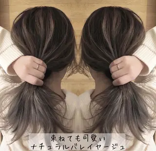 セミロング カラー テトネ タカシのヘアスタイル