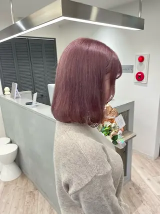 セミロング ♡似合わせハイトーン ♡maiのヘアスタイル