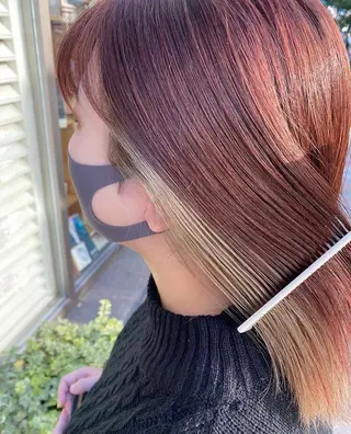 ミディアム カラー 渋谷/韓国風 西原直樹のヘアスタイル