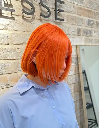 ミディアム カラー LEBEN所属・和夢/メンズカット/ パーマ/ハイトーンのヘアスタイル