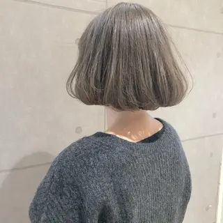 ショート カラー パーマ ヘアアレンジ ハイトーン特化🤍 浦住のヘアスタイル