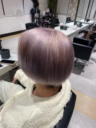 ショート カラー メンズ ハイトーンエフェクト ブリーチいち丸のヘアスタイル