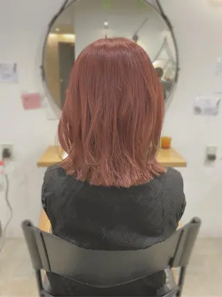 ミディアム カラー 中津/梅田/波巻き /髪質改善/愛芽のヘアスタイル