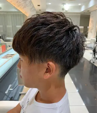 ショート パーマ メンズ 赤み消しカラー /透明感カラー 上長のヘアスタイル