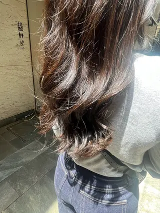 セミロング カラー 13日案内◎ 💐🤍理保のヘアスタイル