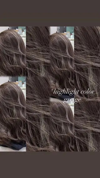 ロング ☃️顔周りレイヤー グレージュSHUTOのヘアスタイル