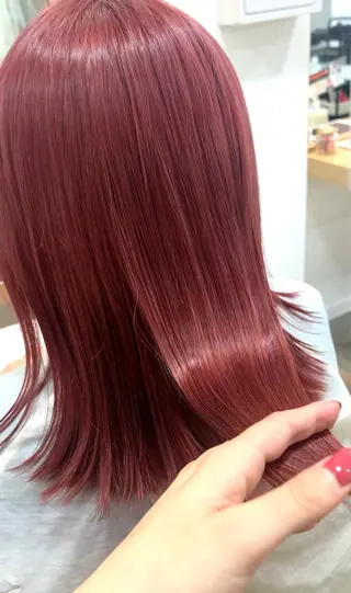 セミロング カラー 韓国カット/透明感 Re.Labo岡本のヘアスタイル