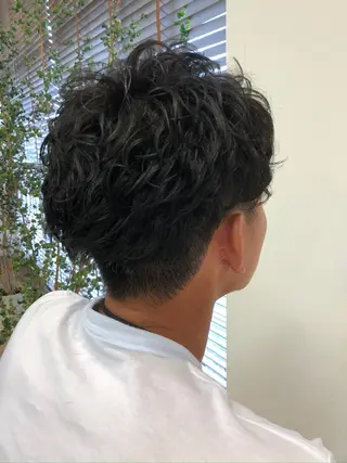 ショート カラー パーマ ヘアアレンジ メンズ ❣️倉敷❣️美髪 カラー能登一成のヘアスタイル