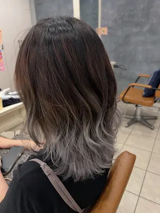 ミディアム カラー メンズカットグラデー ションカラー/ケイゴのヘアスタイル