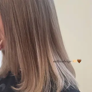 ミディアム カラー ディスコヘアーAVEDA所属・金子 優流のヘアスタイル