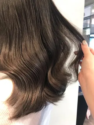 セミロング カラー knock【ノック】所属・烏丸韓国ヘア🇰🇷 ayaka🎀のヘアスタイル