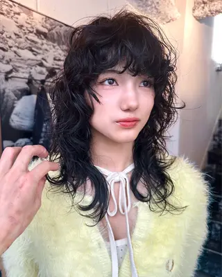 ミディアム パーマ レイヤー/パーマ /ウルフ/nabeのヘアスタイル