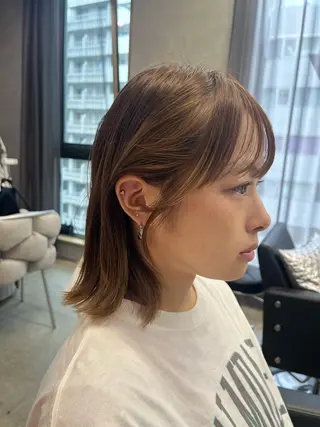 ミディアム ｊｏｕｅｒｍ所属・透明感/グレージュ /韓国レイヤー🪽のヘアスタイル