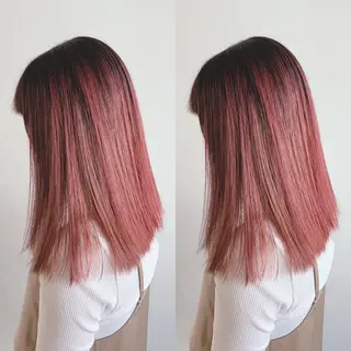 セミロング 髪質改善 上品艶感カラーのヘアスタイル