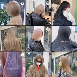 ロング カラー ヘアアレンジ Zina/艶髪/ ハイトーン/YUKAのヘアスタイル