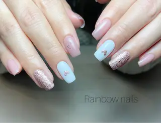 ネイル Rainbow nailsくろちゃんのネイルデザイン