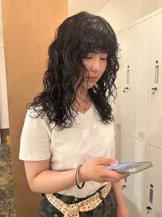 セミロング パーマ Chiho / 梅田 / ボブ/ パーマのヘアスタイル