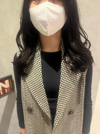 セミロング パーマ 韓国hair ·͜· watanabeのヘアスタイル