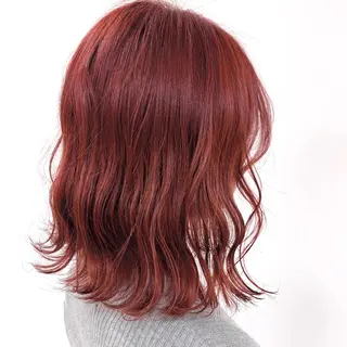 ミディアム カラー 暖色専門美容師🎀 お客様満足度◎のヘアスタイル