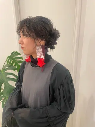 ヘアアレンジ ルプラボウ/日野 /ショート/レイヤーのヘアスタイル