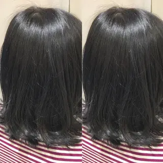 ミディアム カラー 荒木 依莉亜のヘアスタイル