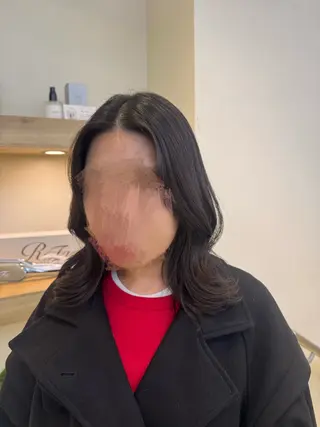 ミディアム パーマ ⭐︎ミディアム 深井朱莉⭐︎のヘアスタイル