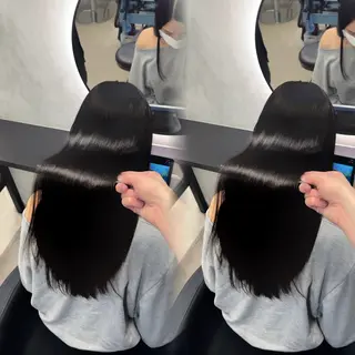 ロング カラー ヘアアレンジ 新宿 /髪質改善/ 縮毛矯正/ヒュウガのヘアスタイル