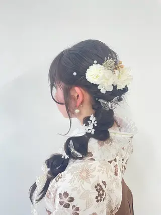 セミロング カラー パーマ ヘアアレンジ Moe🫧 ショート🩶のヘアスタイル