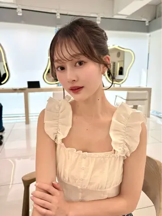 セミロング 顔周り🇰🇷韓国 レイヤー/いづみ💞のヘアスタイル