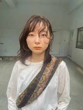 ミディアム カラー 高橋 みく/ minim 暖色のヘアスタイル