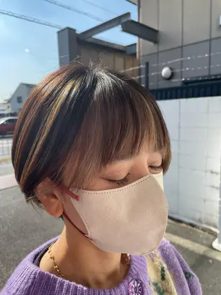 ショート カラー 美容室 Jフィドルファドル所属・わきた かずなのヘアスタイル