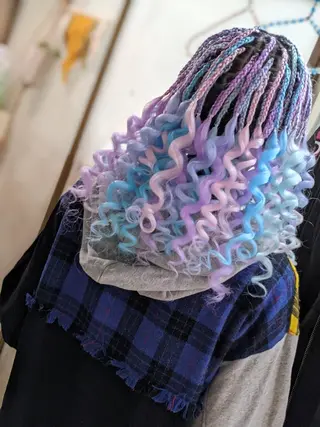 セミロング ヘアアレンジ scamp ★のヘアスタイル