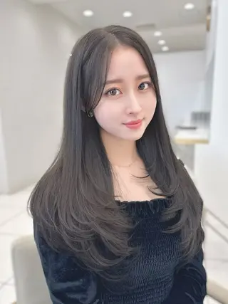 ロング 韓国顔まわり/前髪 /レイヤー/いつきのヘアスタイル