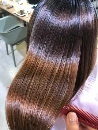 セミロング 青木 ありさのヘアスタイル