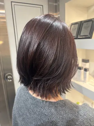 ミディアム 髪質改善/ハッシュ /色白美肌カラーのヘアスタイル