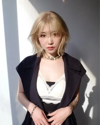 ミディアム Piaコータロー ハイトーン&‪ボブのヘアスタイル