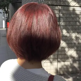 ショート カラー パーマ embrace エンブレイスのヘアスタイル