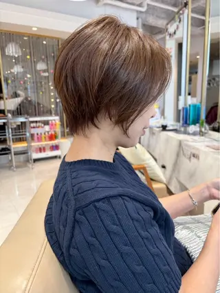 ショート カラー ヘアーメイクウィル野田阪神店所属・Yuu/レイヤー/ ハイライト/髪質改善のヘアスタイル