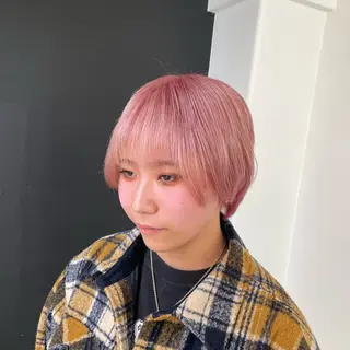 ショート カラー La fith hair sept 銀座店所属・KOGA／ パーマモデル募集のヘアスタイル