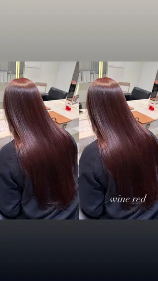 ロング カラー 艶カラー/ ストレート/くるみのヘアスタイル