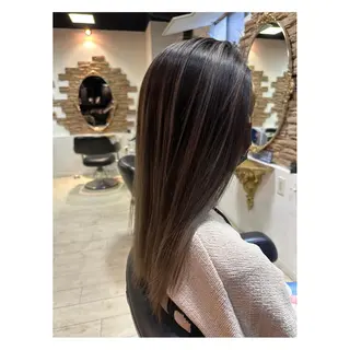 セミロング カラー メンズパーマ 次元のヘアスタイル