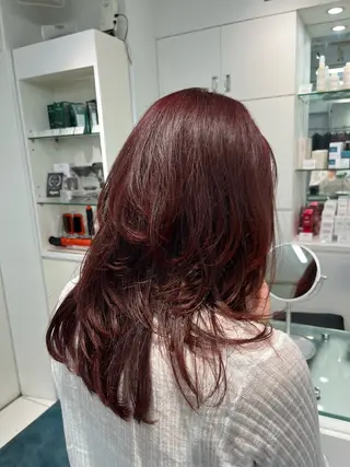 ロング カラー 【レイヤーカット】 キサヌキミワのヘアスタイル