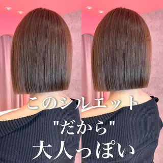 ショート 莉乃/縮毛矯正/髪質 改善/艶カラーのヘアスタイル